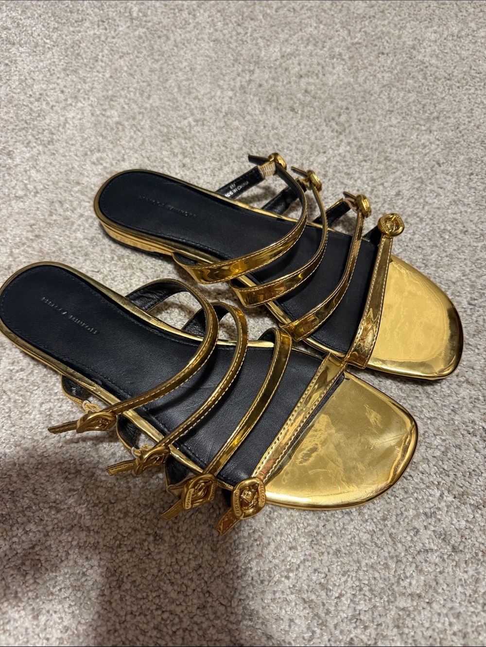 Rebecca Minkoff Gold Sandals